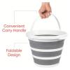 10L Portable Silicone Collapsible Bucket Compact & Foldable for Camping Fishing Car Wash Easy-Carry Handle Space Saving Design view 2