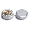 Chinese Dragon with Pearl Pill Box,3 Compartments Round Small Pills Case Moisture-Proof Portable Pill Container for Travel Vitamins Fish Oil Supplements view 3