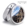 Rocks Scenic Pill Box,3 Compartments Round Small Pills Case Moisture-Proof Portable Pill Container for Travel Vitamins Fish Oil Supplements view 2