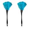 tooloflife 2 PCS Feather Duster for Home Cleaning, 14 Inch Lightweight Dust Brush with Hanging Hole for Blinds/Electronics (Blue) view 1