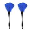 BE-TOOL 2 PCS 14 Inch Turkey Feather Duster, Gentle Style Dusting Tool for Home/Office Delicate Surfaces (Navy Blue) view 1