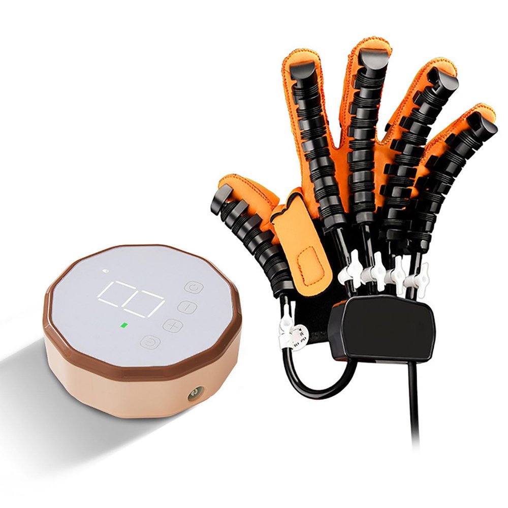 MFYDPP Intelligent Hand Rehabilitation Robot Gloves, Finger Training Rehabilitation Exerciser,Finger Orthosis,Relieve Hand Stiffness,Hand Exerciser Aids(Size:M,Color:Right Hand)