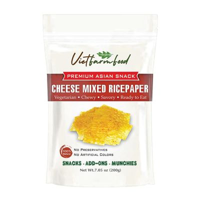 CHEESE MIXED RICEPAPER 7.05 Oz (200g) VIETFARMFOOD: Savory & Cheesy Ready to Enjoy, Gourmet Snack for Parties and Daily Enjoyment
