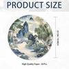 Greencian 50Pcs Vintage Chinoiserie Paper Plates 10 Inch Large Heavy Duty view 4