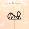 Roller Coaster Cake Topper, Circus Theme Cake Decor, Black Glitter Amusement Park Cake Topper for Kids, Carnival Themed Birthday Party Decoration view 4