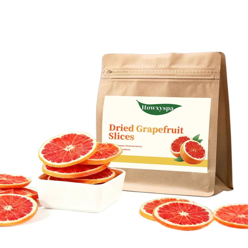 Dried Grapefruit Slices, 3 oz Natural Dehydrated Grapefruit for Cocktails, No Additives, No Sugar Added