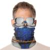 Sun Protection Blue Feather Owls Paintings Face Cover for Skiing Accessories, Half Ski Mask Easy to Carry, Soft Wristband for Daily Use view 2