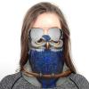 Sun Protection Blue Feather Owls Paintings Face Cover for Skiing Accessories, Half Ski Mask Easy to Carry, Soft Wristband for Daily Use view 3