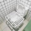 Squat Toilet Converter Frame, Ergonomic Transition Aid with Reinforced Arc Design and Non-Slip Pads for Seniors, Black view 2