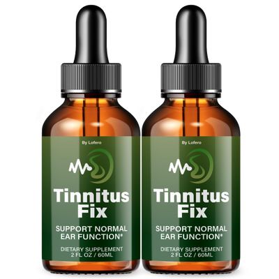 (2 Pack) Tinnitus Fix Drops, TinnitusFix Liquid Supplement Premium Ear Support Formula Natural Comfort Relief Vitamins Ringing Ears Health Beauty Wellness Inner Balance Hearing Care Clarity (4 oz)