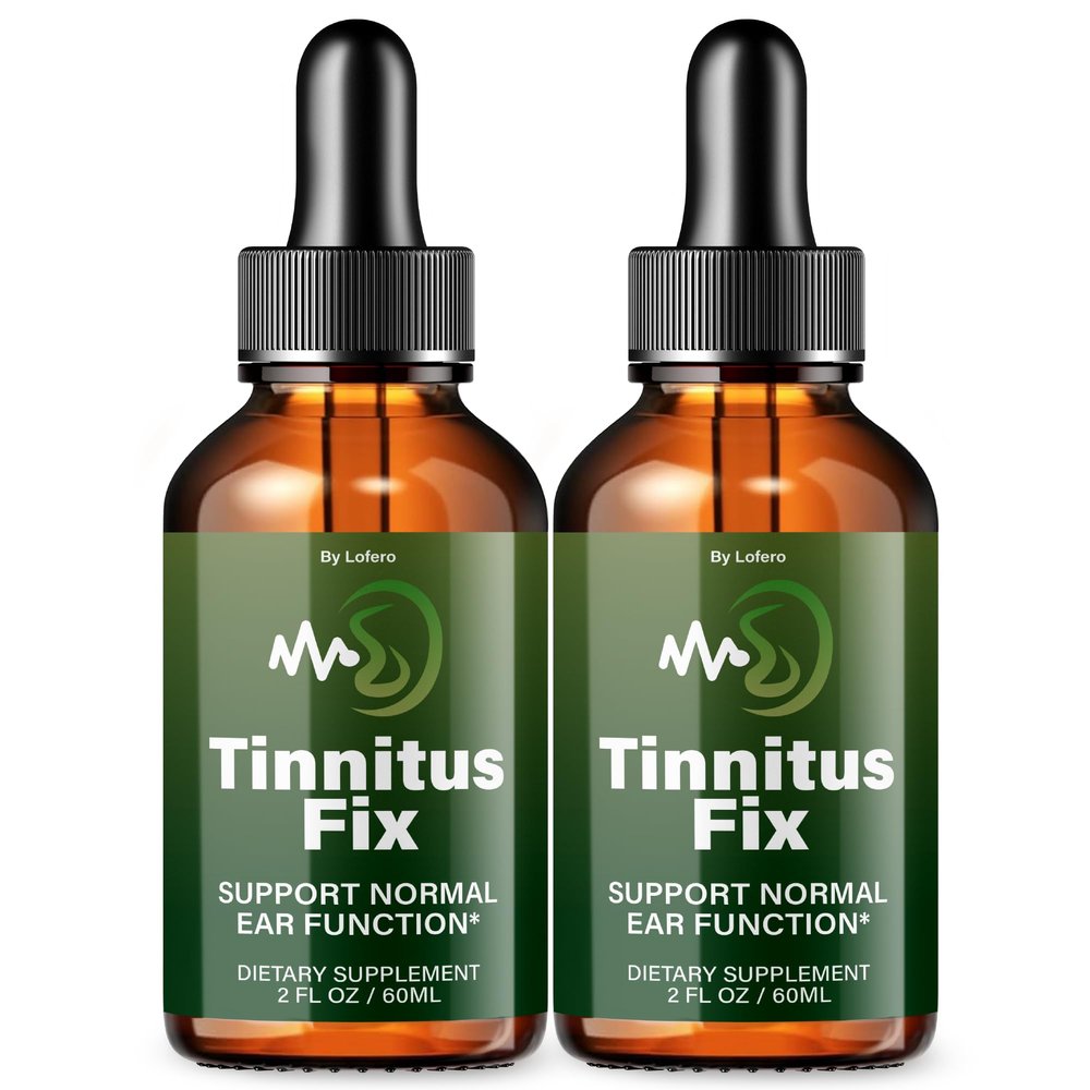 (2 Pack) Tinnitus Fix Drops, TinnitusFix Liquid Supplement Premium Ear Support Formula Natural Comfort Relief Vitamins Ringing Ears Health Beauty Wellness Inner Balance Hearing Care Clarity (4 oz)