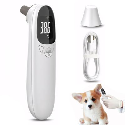 5x1.5 Cat Ear Thermometer for Pet Accurate 32-42.9 Digital USB Rechargeable Pet Thermometer for Dog, Cat, Pig, Sheep & More