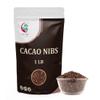 Cacao Nibs 1LB Raw Cacao Nibs Unsweetened Crunchy Chocolate Nibs for Smoothies, Baking & Snacks Premium Cacao by Yogis Gift view 1