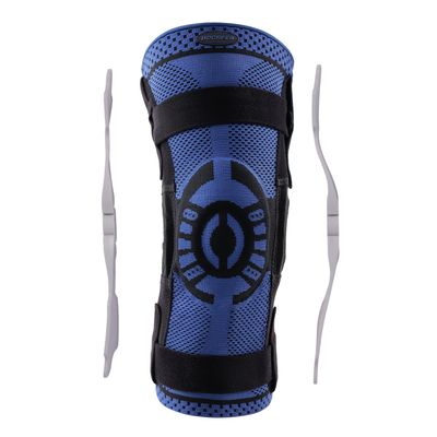Hocafer Right Knee Braces with Side Stabilizers, Adjustable Patella Compression Knee Support, Knee Sleeve for Knee Pain, Arthritis Pain(Blue, Size 5, Right)