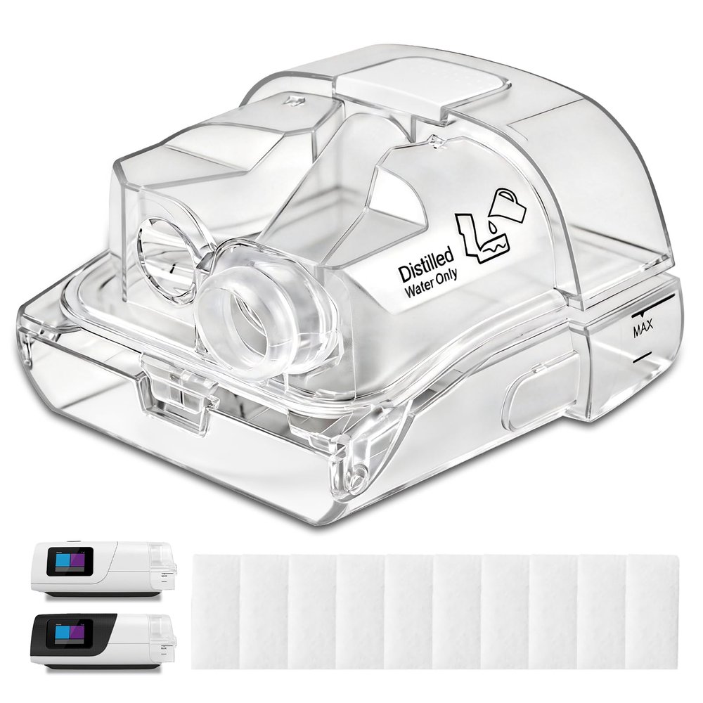 Replacement Water Chamber for ResMed AirSense 11 & Aircurve 11 Machine, Includes 10 Filter Packs, Easy to Install and Clean, Reliable CPAP S11 Supplies