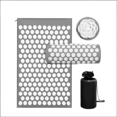 Acupressure Mat and Pillow(It's not a Needle, but a Little Lotus Flower.) (Gray)