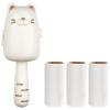 NineLife Basics Lint Roller with Long Handle, Adorable Cat Design for Pet Hair Removal On Clothes, 3 Replacement Rollers Included view 1