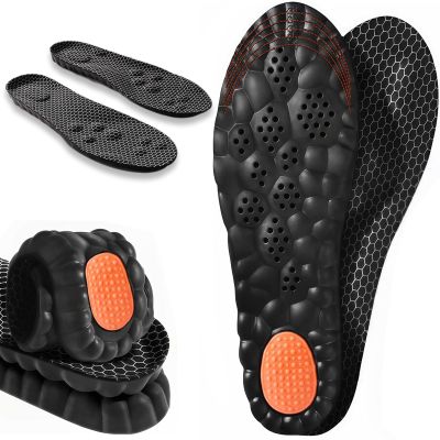 2026 New Steppers Insoles for Men Women, 4D Cloud Memory Foam Shoe Insoles Super Soft Anti-Fatigue, Arch Support for Pain Relief, Work Boot Insoles for Shock Absorbing Inserts (M8-8.5/W9-9.5)