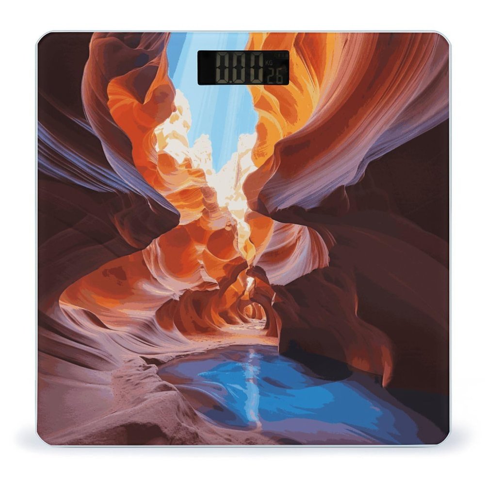 Antelope Canyon Bathroom Scale for Body Weight Bathroom Digital Electronic Weighing Scale with Back Lit LED Display Sturdy Tempered Glass Weight Watchers Scales 400lb
