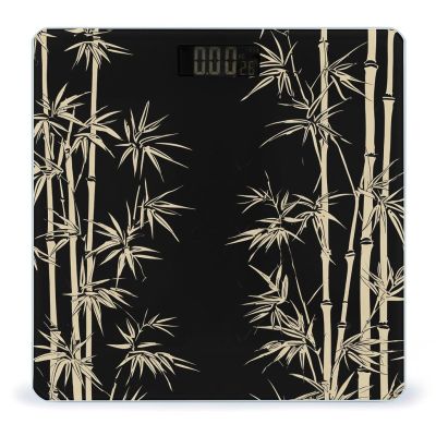 Asian Bamboo Bathroom Scale for Body Weight Bathroom Digital Electronic Weighing Scale with Back Lit LED Display Sturdy Tempered Glass Weight Watchers Scales 400lb