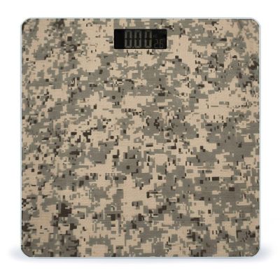 Army Digital Camouflage Bathroom Scale for Body Weight Bathroom Digital Electronic Weighing Scale with Back Lit LED Display Sturdy Tempered Glass Weight Watchers Scales 400lb