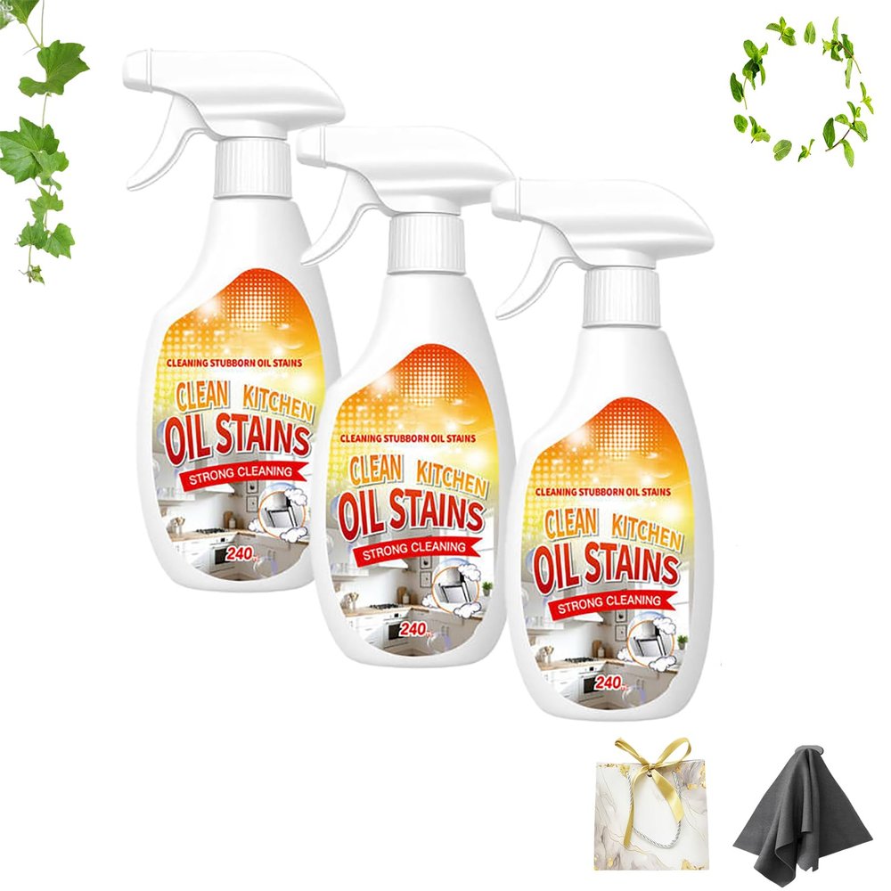 Civilizek Heavy-Duty Kitchen Degreaser Foam Cleaner, Clean Kitchen Oil Stains Spray, Suitable for kitchens (3 P)