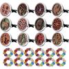 12pcs Ucubwfu Car Vent Clip, Car Vent Diffuser Holders, Perfume Essential Oil Diffuser Clips, Wood Pattern Metal Aromatherapy Holders view 1