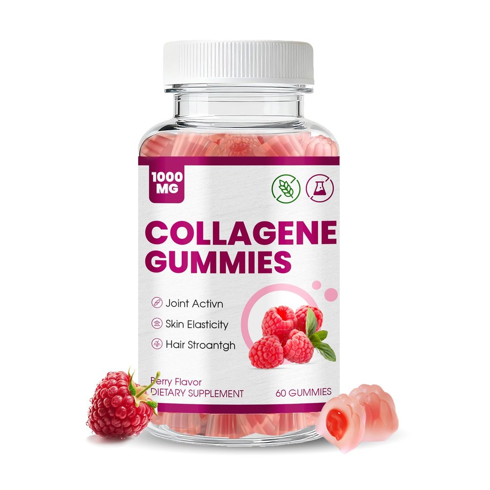 AQILUN Collagen Peptides Gummies, Collagen Gummies for Women with Type I, II, III, V, X Collagen Peptides, Biotin,& Multivitamins, Promote Skin,Hair,Nail Health