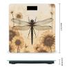 Dragonfly on Sunflower Bathroom Scale for Body Weight Bathroom Digital Electronic Weighing Scale with Back Lit LED Display Sturdy Tempered Glass Weight Watchers Scales 400lb view 2
