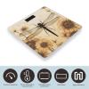 Dragonfly on Sunflower Bathroom Scale for Body Weight Bathroom Digital Electronic Weighing Scale with Back Lit LED Display Sturdy Tempered Glass Weight Watchers Scales 400lb view 3