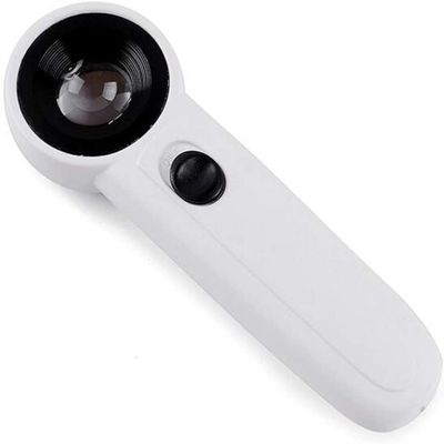 EHVYBDX Magnifier,Magnifying Glass Led Magnifier,40x Illuminated Magnifier Handheld with 2 Led Lights Reading Magnifying Glass Double Glass Lens for Seniors Read,Coins,Stamps,Map