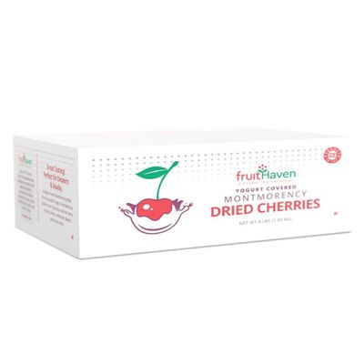 fruitHaven Yogurt Covered Dried Cherries, Freshly Handpicked and Dried, Smothered in Delicious Yogurt, Grower Owned Since 1973 (4lb Box)
