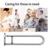 Handicap Bars for Bathroom U Shaped Flip-Up Waterproof view 4