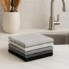 TIMPHO 4 Pack Waffle Dishcloths, Soft Gray Kitchen Cloths for Daily Cleaning, Washing and Drying, Absorbent Textured Towels for Household and Cooking Areas view 4