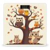 Cartoon Family Owls On The Brown Tree Scale for Body Weight Highly Accurate Digital Bathroom Scale Sturdy Tempered Glass Weighing Scales with LCD Display Fashion Body Fat Smart Scales 400lb view 1