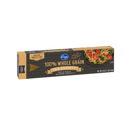 100% Whole Grain Thin Spaghetti (16 oz, 1 Box)
