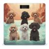Poodles Dogs Scale for Body Weight Highly Accurate Digital Bathroom Scale Sturdy Tempered Glass Weighing Scales with LCD Display Fashion Body Fat Smart Scales 400lb view 1