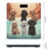 Poodles Dogs Scale for Body Weight Highly Accurate Digital Bathroom Scale Sturdy Tempered Glass Weighing Scales with LCD Display Fashion Body Fat Smart Scales 400lb view 2
