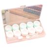 Adtrykfg 5 Pairs Travel Contact Lens Cases - Stylish Eye Contact Lens Box for Women - Soak Container for Beauty and Convenience(Pink green) view 2