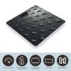 Abstract Diamond Plate Scale for Body Weight Highly Accurate Digital Bathroom Scale Sturdy Tempered Glass Weighing Scales with LCD Display Fashion Body Fat Smart Scales 400lb view 3