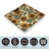 Romantic Sunflowers Scale for Body Weight Highly Accurate Digital Bathroom Scale Sturdy Tempered Glass Weighing Scales with LCD Display Fashion Body Fat Smart Scales 400lb view 3