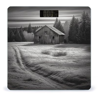 Barn Black and White Scale for Body Weight Highly Accurate Digital Bathroom Scale Sturdy Tempered Glass Weighing Scales with LCD Display Fashion Body Fat Smart Scales 400lb