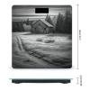 Barn Black and White Scale for Body Weight Highly Accurate Digital Bathroom Scale Sturdy Tempered Glass Weighing Scales with LCD Display Fashion Body Fat Smart Scales 400lb view 2