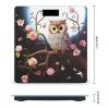 Cute Owl Tree Flowers and Squirrel Scale for Body Weight Highly Accurate Digital Bathroom Scale Sturdy Tempered Glass Weighing Scales with LCD Display Fashion Body Fat Smart Scales 400lb view 2