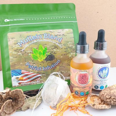 Stajcar Stoneworks Patriot Culinary Variety Pack Combat Vet Crafted Tea and Flavoring Gift Set Indian Pipe and Cordyceps Mushroom Liquid Flavor (3 Items)