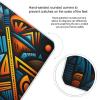 African Style Textile Pattern Scale for Body Weight Highly Accurate Digital Bathroom Scale Sturdy Tempered Glass Weighing Scales with LCD Display Fashion Body Fat Smart Scales 400lb view 4
