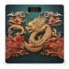 Dragon Chinese Background Scale for Body Weight Highly Accurate Digital Bathroom Scale Sturdy Tempered Glass Weighing Scales with LCD Display Fashion Body Fat Smart Scales 400lb view 1