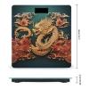 Dragon Chinese Background Scale for Body Weight Highly Accurate Digital Bathroom Scale Sturdy Tempered Glass Weighing Scales with LCD Display Fashion Body Fat Smart Scales 400lb view 2