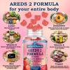 Areds 2 + Advanced Formula for MacularHealth, 22-in-1 Eye Vitamin & MineralSupplement w. Zeaxanthin, Zinc &Vitamin C Supports Eye Strain, Pressure,Night Vision, 60 Chewable Gummies view 4