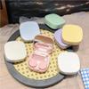 Adtrykfg Simple Macaroon Contact Lens Case - Portable Cosmetic Storage Box for Contact Lenses(Green) view 4